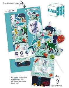 Display Clever cubes greeting cards