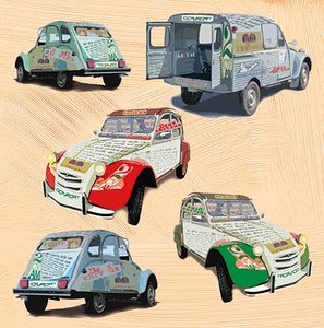 Französische klassische 2CV-Grußkarte