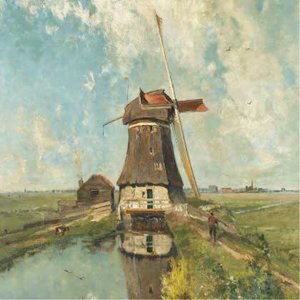 Constant Gabriël / Een molen aan een poldervaart - Zonder tekst