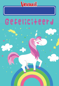 Gefeliciteerd - Unicorn 