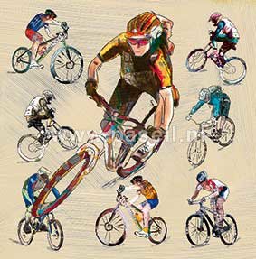 Mountainbike-Grußkarte