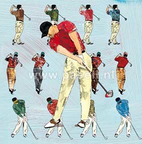 Grußkarte des Golfs (männlich)