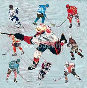 Eishockey-Grußkarte