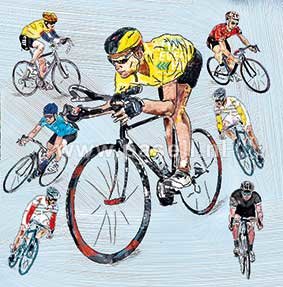 Speed ​​Cycling-Grußkarte