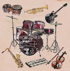 Grußkarte der Musik (Schlagzeug)