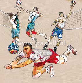 Volleyball-grußkarte