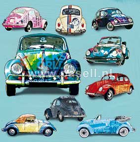 Grußkarte des klassischen Autos (Käfer)