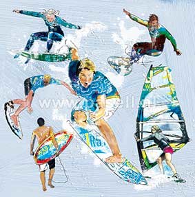 Surfen Grußkarte