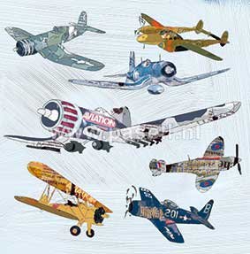 Pflugzeug-Grußkarte