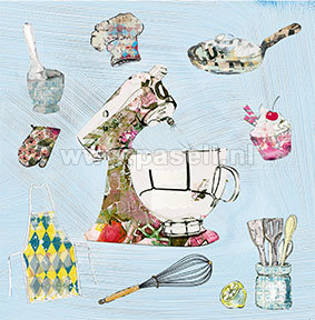 Kochen und Backen-Grußkarte 