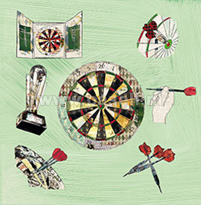  Dart-Grußkarte
